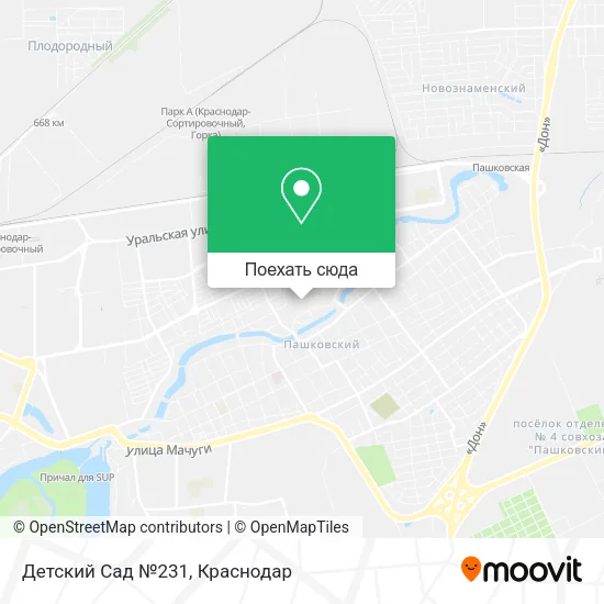 Карта Детский Сад №231
