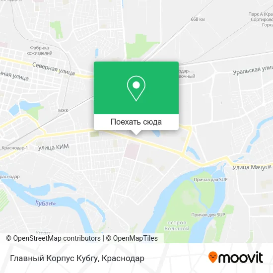 Карта Главный Корпус Кубгу