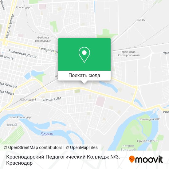 Карта Краснодарский Педагогический Колледж №3