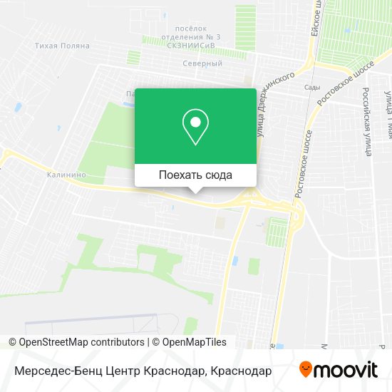 Карта Мерседес-Бенц Центр Краснодар