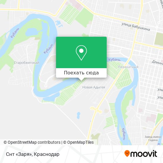 Карта Снт «Заря»