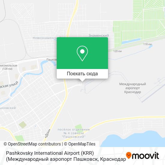 Карта Pashkovsky International Airport (KRR) (Международный аэропорт Пашковск