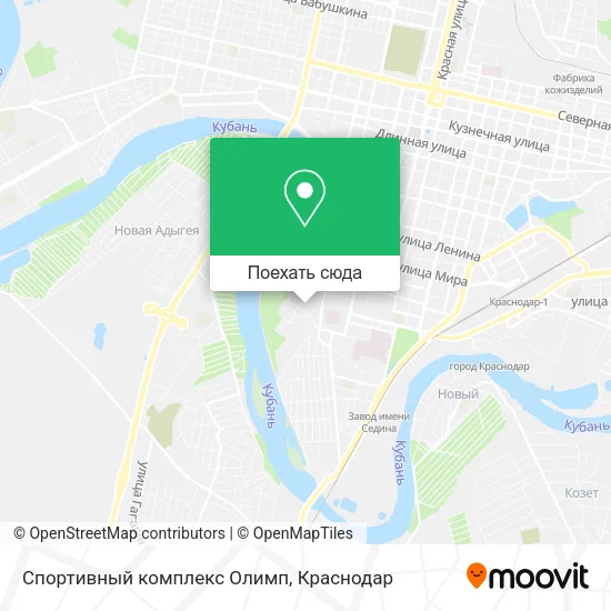 Карта Спортивный комплекс  Олимп