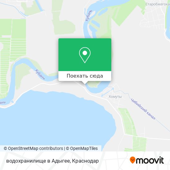 Карта водохранилище в Адыгее