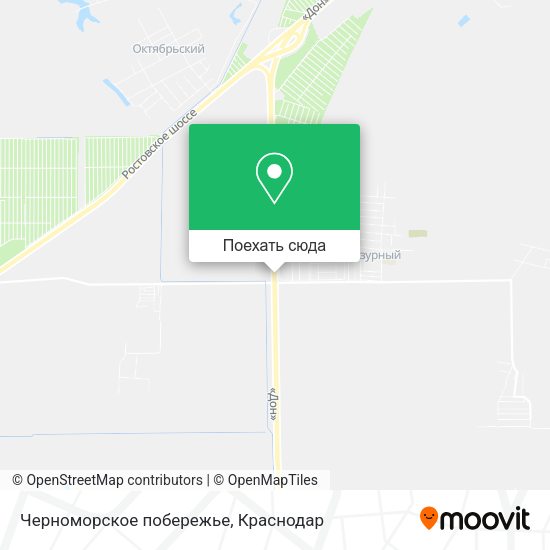 Карта Черноморское побережье