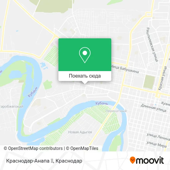 Карта Краснодар-Анапа 