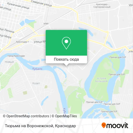 Карта Тюрьма на Воронежской