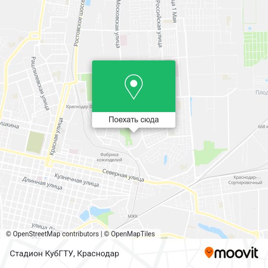 Карта Стадион КубГТУ