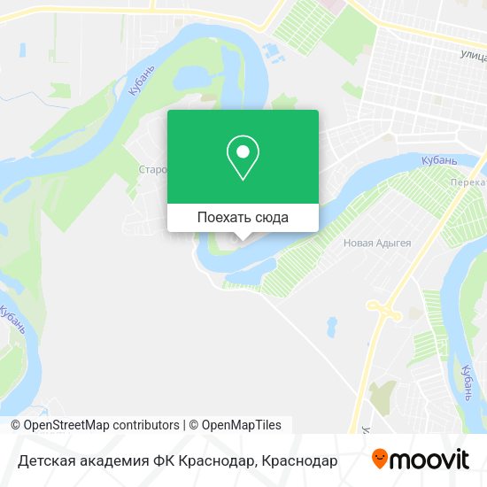Карта Детская академия ФК Краснодар