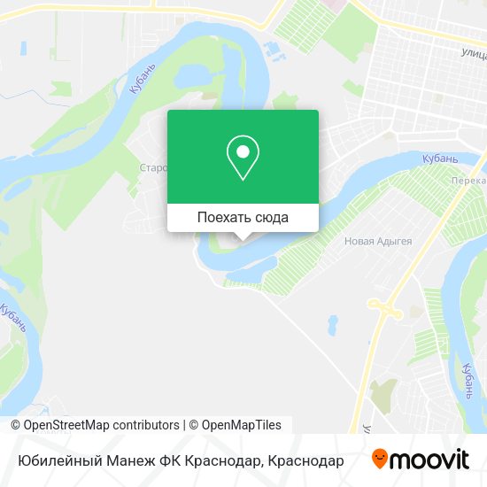 Карта Юбилейный Манеж ФК  Краснодар