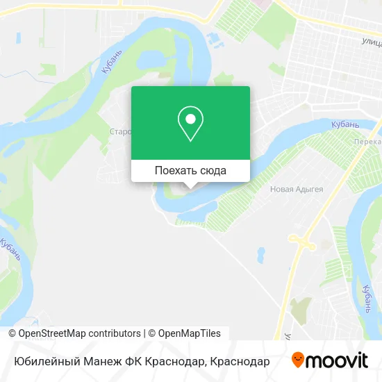 Карта Юбилейный Манеж ФК  Краснодар