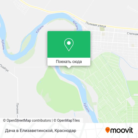 Карта Дача в Елизаветинской