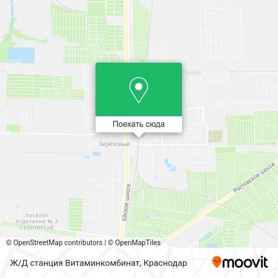 Карта Ж/Д станция Витаминкомбинат