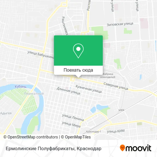 Карта Ермолинские Полуфабрикаты
