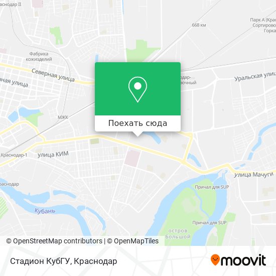 Карта Стадион КубГУ