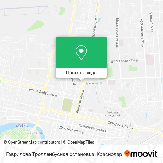 Карта Гаврилова Троллейбусная остановка