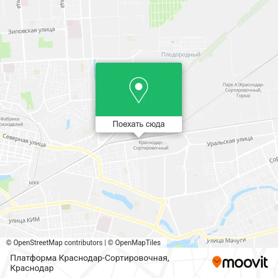 Карта Платформа Краснодар-Сортировочная