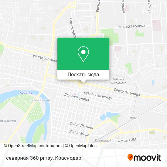 Карта северная 360 ргтэу