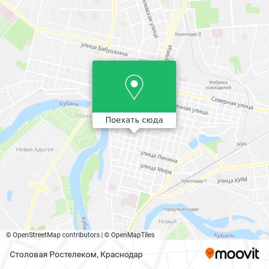 Карта Столовая Ростелеком