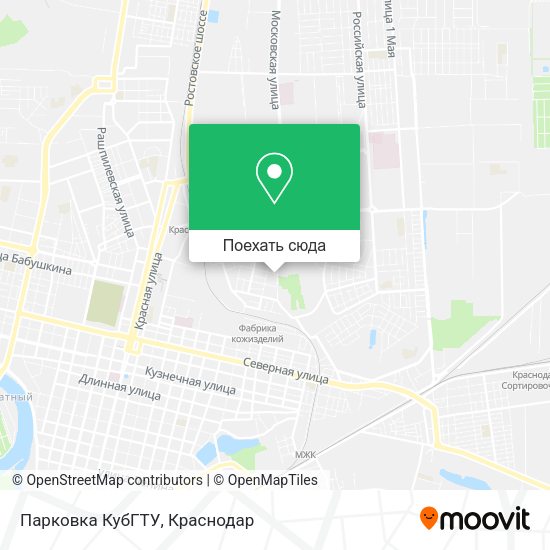 Карта Парковка КубГТУ