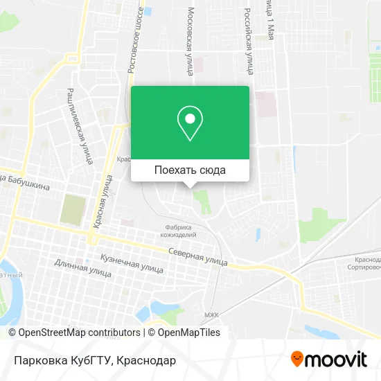 Карта Парковка КубГТУ