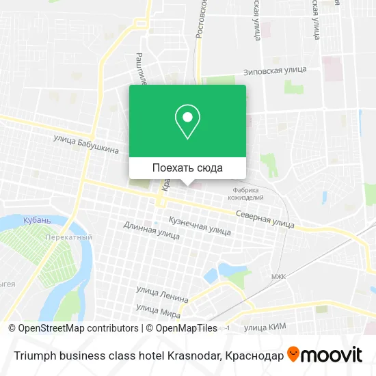 Карта Triumph business class hotel Krasnodar