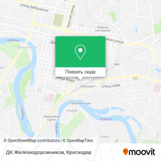 Карта ДК Железнодорожников