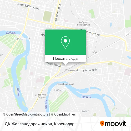 Карта ДК Железнодорожников