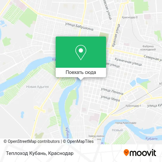 Карта Теплоход  Кубань