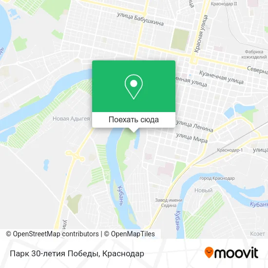 Карта Парк 30-летия Победы