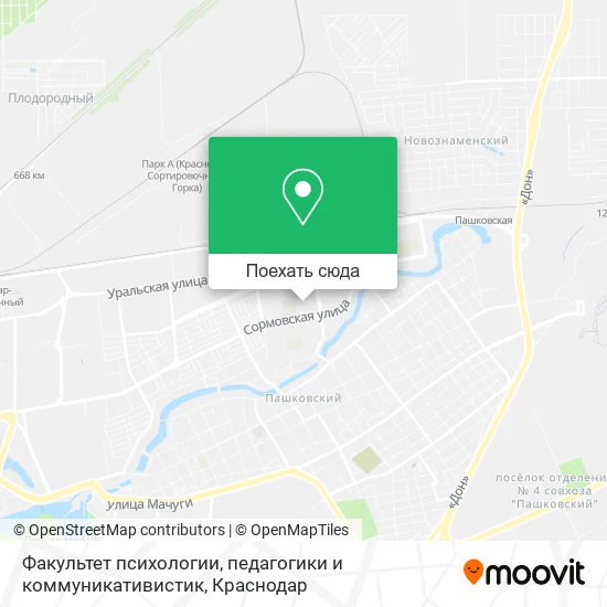 Карта Факультет психологии, педагогики и коммуникативистик