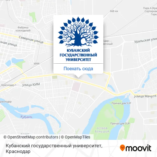 Карта Кубанский государственный университет