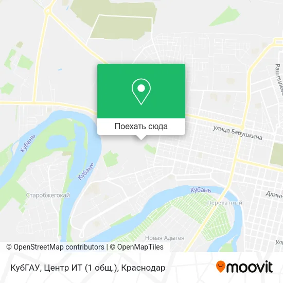 Карта КубГАУ, Центр ИТ (1 общ.)