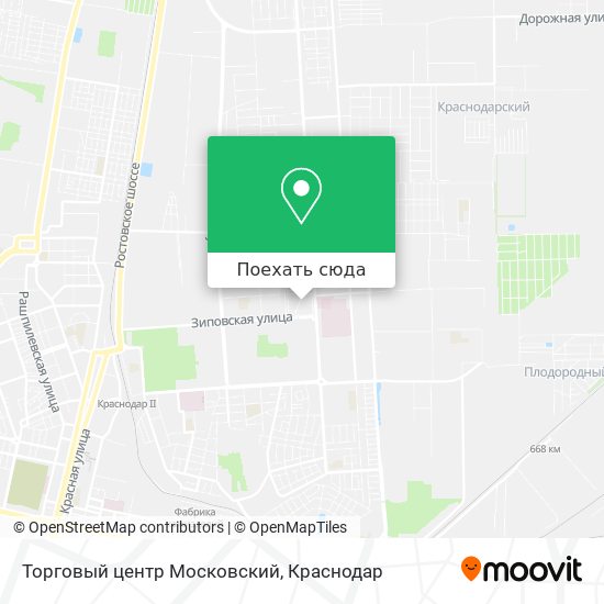 Карта Торговый центр  Московский