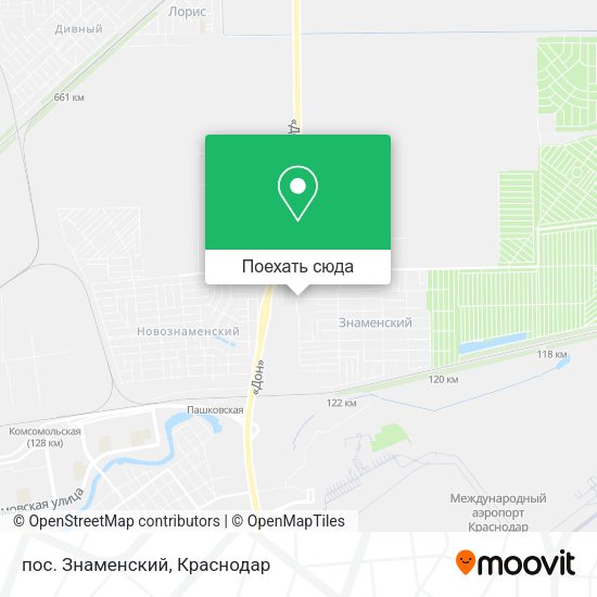 Карта пос. Знаменский