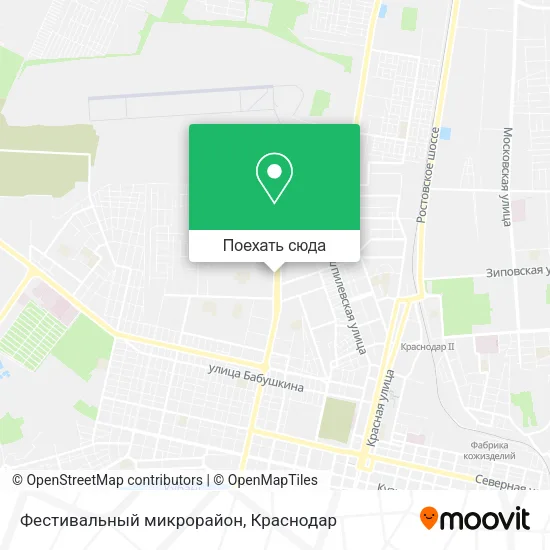 Карта Фестивальный микрорайон
