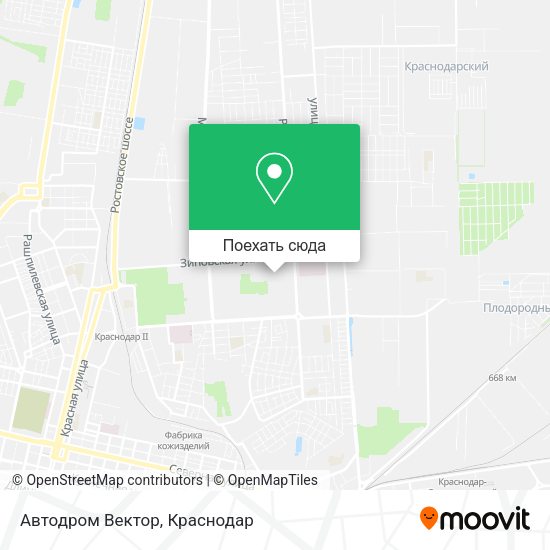 Карта Автодром Вектор
