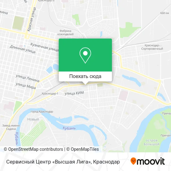 Карта Сервисный Центр «Высшая Лига»