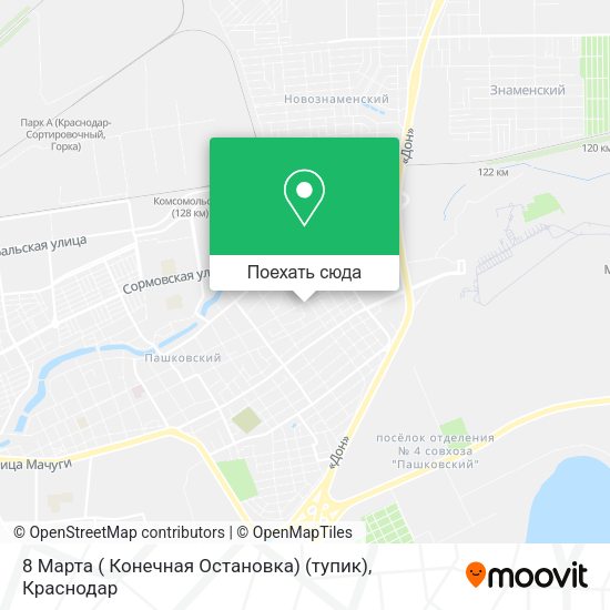 Карта 8 Марта ( Конечная Остановка) (тупик)