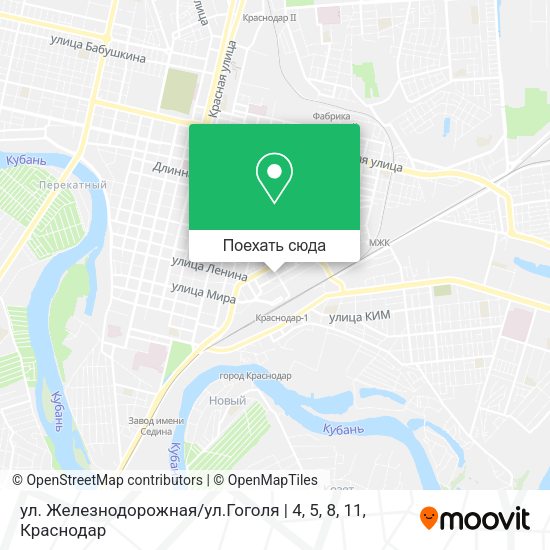 Карта ул. Железнодорожная / ул.Гоголя | 4, 5, 8, 11