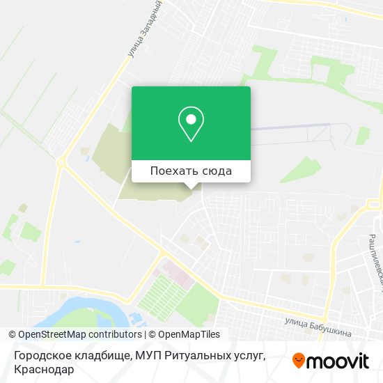 Карта Городское кладбище, МУП  Ритуальных услуг