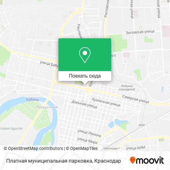 Карта Платная муниципальная парковка
