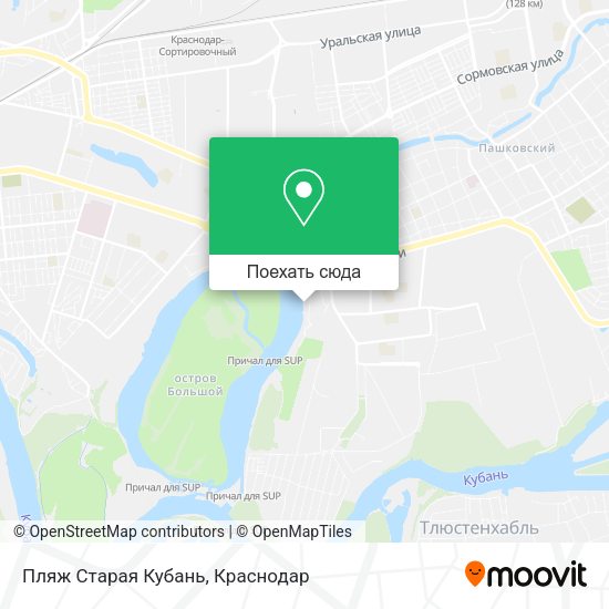Карта Пляж  Старая Кубань
