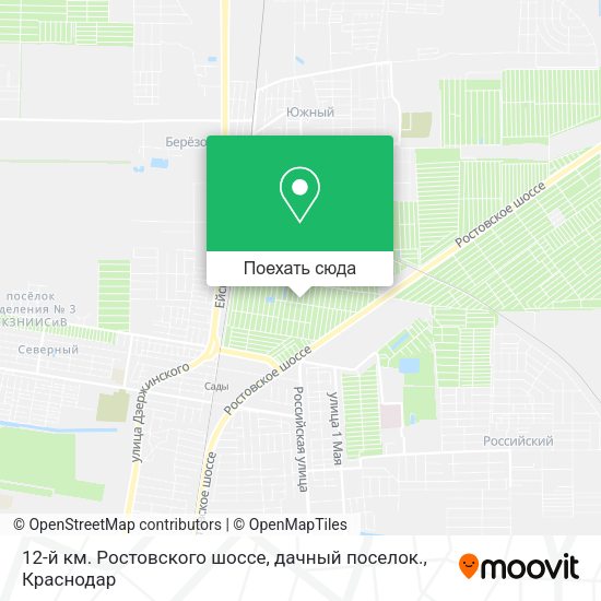 Карта 12-й км. Ростовского шоссе, дачный поселок.