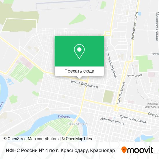 Карта ИФНС России № 4 по г. Краснодару