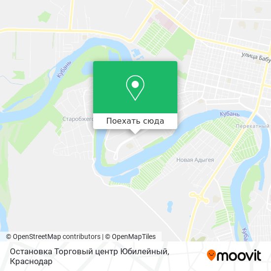 Карта Остановка  Торговый центр Юбилейный