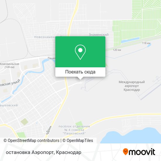Карта остановка Аэропорт
