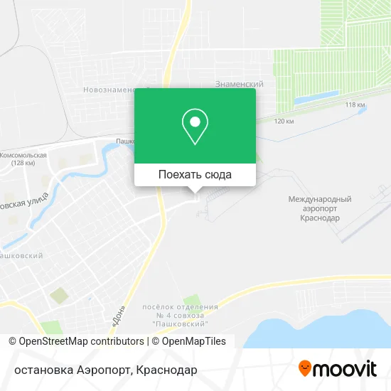Карта остановка Аэропорт
