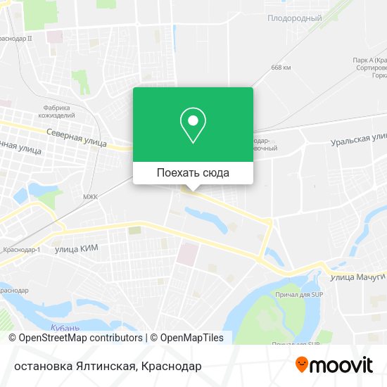 Карта остановка Ялтинская
