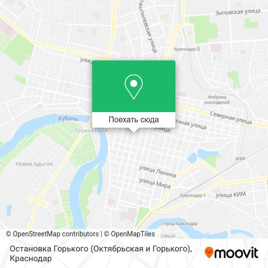 Карта Остановка Горького (Октябрьская и Горького)